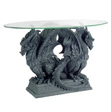 Me12145 Myth Double Dragon Table In 2020 Dragon Table Glass Top Accent Table Double Dragon