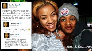 Cole was raised by family friends and did not reunite with her biological parents until recently. Keyshia Cole Says She S Afraid Of Losing Her Mother Frankie Frankie Says You Ll Be Aight Youtube