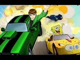 لعبة سباق سيارات بن تن ضد سبونج بوب free online games spongebob squarepants games spongebob