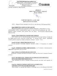 Este reglementat in raport de activitatile. Caiet De Sarcini