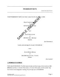 Promissory Note Canada Legal Templates Agreements Contracts And Forms