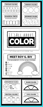 Color Theory For Kids A Free Printable Book The Kitchen Table Classroom Color Theory Art Art Lessons Elementary Art Curriculum