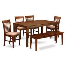 6 pc dining table with bench set table