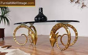 Join imgur emerald to award accolades! Brass Colored Ram Ibex Head Coffee Table Brass Color Coffee Table Decorating Coffee Tables
