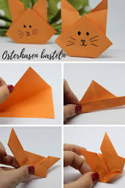 Anleitung Fur Die Selbst Gebastelten Falt Osterhasen Osterhasen Basteln Origami Osterhasen Basteln Osterhasen Falten