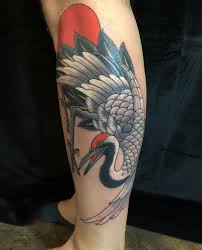 Explore cool manly ink ideas. Traditional Japanese Crane Done By Levi Polzin At Thunderbird Tattoo Tattoos