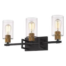 Choose from customizable designs in multiple finishes and functions for every corner of your home. 3 Light Vanity Wall Light Vanity Light Fixture Black And Antique Gold Finish With Clear Glass Shade Black Antique Gold Overstock 32075803