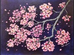Impressionist Cherry Blossoms Tutorial Step By Step Acrylic Painting Live Fo Cherry Blossom Painting Cherry Blossom Painting Acrylic Acrylic Painting Tutorials