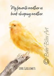 My Favorite Weather Is Bird Chirping Weather Spring Summer Etsy In 2020 Art Logo Spring Wall Art Yellow Bird Art