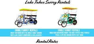 With all of our bike we include a helmet, your choice of. Lake Tahoe Surrey Bike Rentals Tahoe Bike Company Lake Tahoe