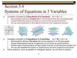 Is it possible to solve linear equation with two variables? Section 3 4 Systems Of Equations In 3 Variables Linear Equation Math Lesson Plans Equations