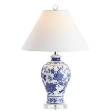 For u designs blue floral lamp shade bedside table light or floor lamp shades home bedroom decor modern round lamp shade (7.1 x 9.5 x 7.9) size l $13.99 $ 13. 21 5 Ceramic And Crystal Song Chinoiserie Floral Table Lamp Includes Led Light Bulb Blue And White Jonathan Y Target