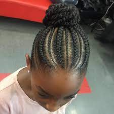 Stasha Harris On Instagram Very Little Hair Added To Bun Kidsbraids Braids Nycbraider Drea Little Girl Hairstyles Braided Hairstyles Natural Hair Styles