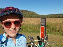 Biking trail from Red Wing to Cannon Falls in southeastern Minnesota