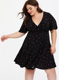 Maybe you would like to learn more about one of these? Plus Size Black Strawberry Studio Knit Wrap Dress Torrid