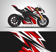 Personalise your motorbike decals & bike stickers. Racing Motorcycle Wrap Decal And Vinyl Sticker Design Vector Illustration Stock Vector Crushpixel