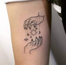 Stick And Poke Tattoo Body Art By Taticompton Instagram Tattoos Planet Tattoos Astrology Tattoo