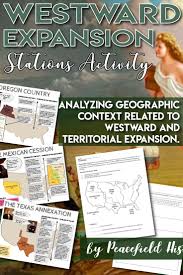 Westward Expansion Territorial Expansion Stations Activity Distance Learning Station Activities Westward Expansion Westward Expansion Lessons