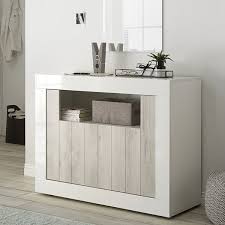 Meuble d angle blanc : Petit Meuble D Entree 110 Cm Petit Meuble De Rangement Blanc Laque