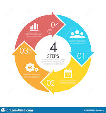 Vector Circle Chart Infographic Template With Arrow For