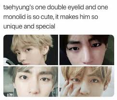 Taehyung Double Eyelid Bts Funny