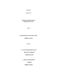 Pictures gallery of contoh surat perjanjian pinjaman wang. Contoh Kontrak Pinjaman Wang