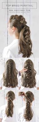 Palm pony tail, side ponytail, glam ponytail, braided ponytail, teased ponytail can your ponytail ever be as cute as this one? 42 Best Pinterest Hair Tutorials The Goddess