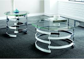 You can also choose from modern, contemporary, and industrial glass top round coffee table, as well as from wooden, metal, and. Tayside Metallic Round Glass Top Cocktail End Tables Ivan Smith Furniture