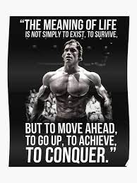 The Meaning Of Life Arnold Schwarzenegger Hd Poster By Luna Stones In 2021 Conquer Quotes Fitness Motivation Quotes Arnold Schwarzenegger
