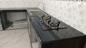 Pilihan model meja dapur aluminium lainya adalah seperti diatas. Meja Dapur Minimalis Hitam Model Mewah Terbaru Kitchenset Model Mewah Granite Marble For Kitchen Youtube