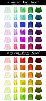 Cool Tone And Warm Tone Colour Chart Pamper My