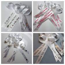 * these are not intended to be cut individually, or made into bows, that ribbon style is posted separately. Amazon Com 50 Personalized Ribbons For Bridal Shower Wedding Party Favors Or Baby Showers Custom Made Cut Ribbons Handmade