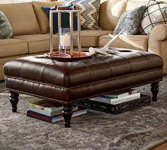 A good coffee table is a key component of any living room, but an ottoman coffee table takes style to a new level. Martin Tufted Leather Ottoman Pottery Barn