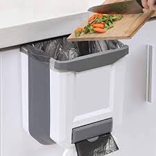 Despite its compact shape, the. Buy Kitchen Trash Can Plastic Collapsible 2 Gallon Wall Mounted For Cabinet Door Hanging Garbage Bin White Online In Turkey B08pyty7cw