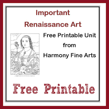 (stampate le pagine utilizando l'icone stampa del browser.). Free Renaissance Art Unit Study Homeschool Giveaways