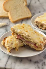 Croque Monsieur An Iconic Traditional French Ham And Cheese Sandwich Made With Gruyere Cheese Yum Croque Monsieur French Cooking Recipes
