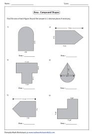 Area Worksheets Shapes Worksheets Area Worksheets Composite Shapes