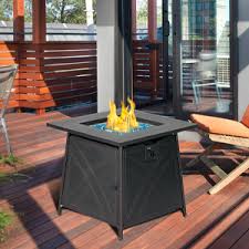 10 best propane gas fire pits to buy. Amazon Com Bali Outdoors Gas Fire Pit Table 28 Inch 50 000 Btu Square Outdoor Propane Fire Pit Table With Lid And Blue Fire Glass Patio Lawn Garden