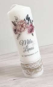 Hochzeitskerze Traukerze Kerze Hochzeit Boho Blumen Etsy In 2020 September
