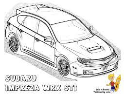 Choose your favorite coloring page and color it in bright colors. Powerful Car Printables Subaru Impreza Wrx Sti Wow Http Www Yescoloring Com Car Printables Html Subaru Impreza Subaru Wrx