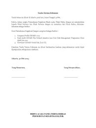 Info penting dan contoh surat tanda terima barang. Contoh Surat Tanda Terima Dokumen Pdf