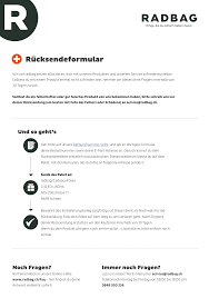 Rücksendeformular (für formular hier klicken) ausdrucken, ausfüllen und in das paket legen. Https Www Radbag De Blog Wp Content Uploads 2019 02 Radbag2019 Retourenformular Ch Pdf