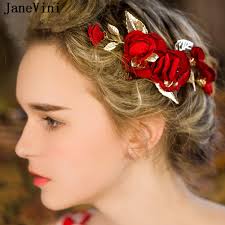 Maybe you would like to learn more about one of these? Janevini Handmade Red Silk Flower Metal Leaf Bridal Hairpins Ornaments Elegant Brides Headdress Wedding Jewelry Hair Accessories Hair Jewelry Aliexpress