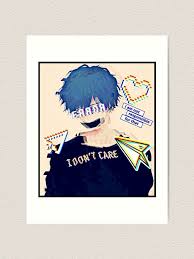 Check spelling or type a new query. Error Glitch Sad Anime Boy Art Print By Simouser Redbubble