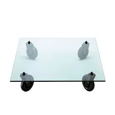 This rolling cube coffee table gives my guest room an entirely new look. Fontana Arte Tavolo Con Ruote Coffee Table On Rubber Wheel Ambientedirect