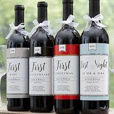 A Year Of Firsts Personalized Milestone Wine Labels Wine Bottle Labels Custom Wine Bottle Labels Wine Bottle Labels Wedding