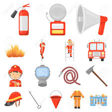 Dia del bombero 8382 gifs. Iconos De Dibujos Animados Del Cuerpo De Bomberos En Conjunto Coleccion Para Diseno Ilustraciones Vectoriales Clip Art Vectorizado Libre De Derechos Image 92277960