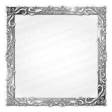 Silver Classic Ornament Picture Frame Border Glass Effect Png And Vector Frame Border Design Frame Clipart Silver Frame