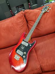 Cool Vintage Bass Red All Original Very Cool Bass Flat Wounds Old Used Some Dings Dent Scratches See Photos As Is As Is As Epiphone Guitar Vintage Bass Guitars