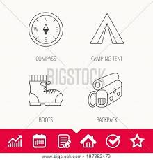 Compass Camping Tent Vector Photo Free Trial Bigstock